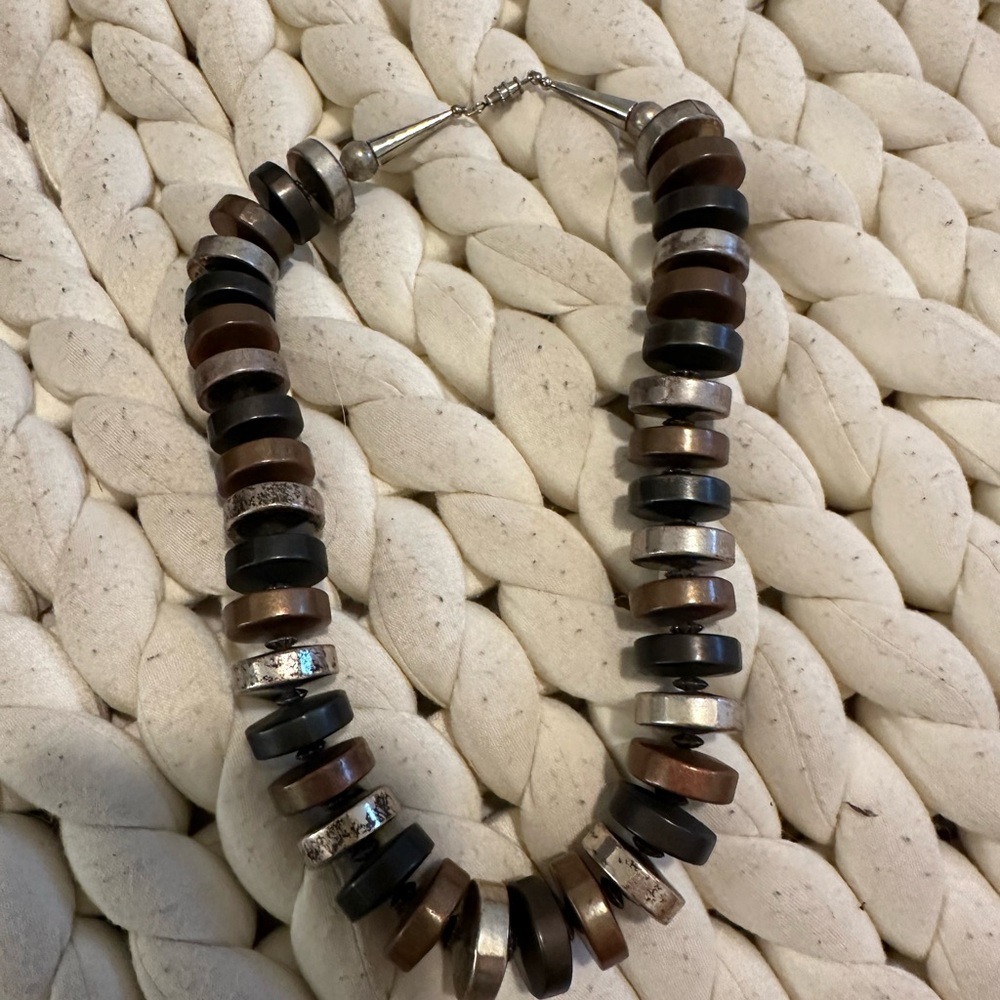 Black and Brown Natural Stone Necklace